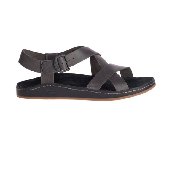 Chaco Wayfarer Sandals Size 8 Dark Brown Leather - Picture 1 of 9